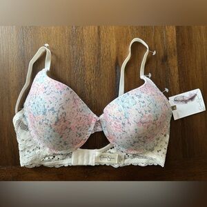 BNWT Jessica Simpson Underwire Floral Lace Women's Bra-size 36C